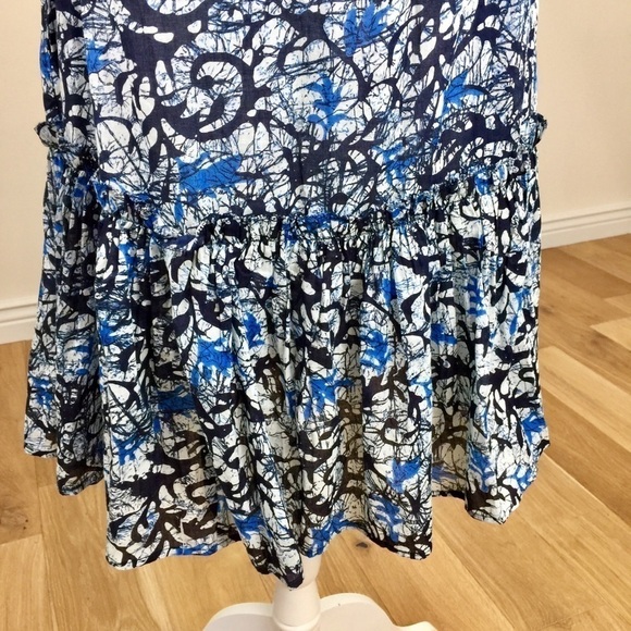 NEW Anthropologie Love the Label Andrea Blue Puff Sleeve Mini Dress - Picture 10 of 15